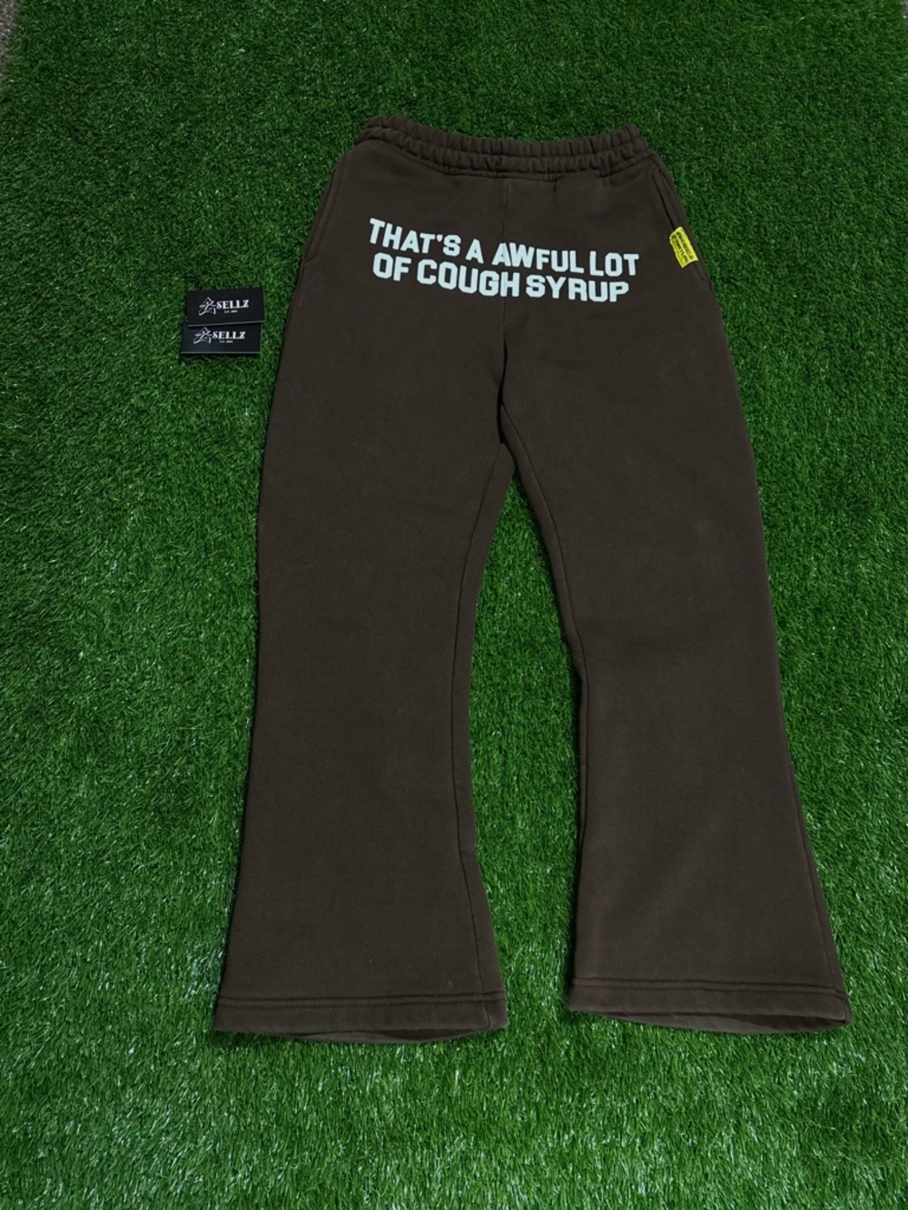 That’s a awful lot of cough syrup brown flared sweats